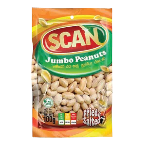 Scan Jumbo Peanuts Fried & Salted 100G